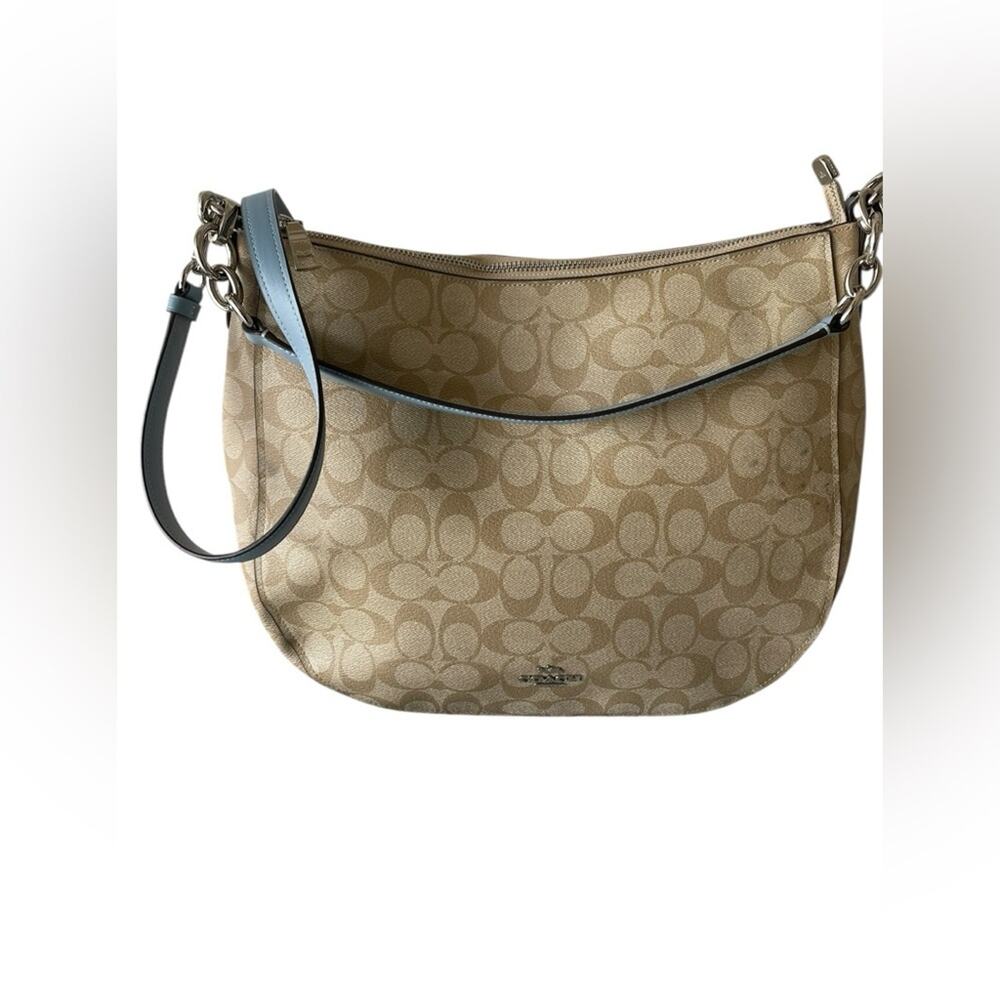 COACH Elle Hobo In Signature Canvas Bag